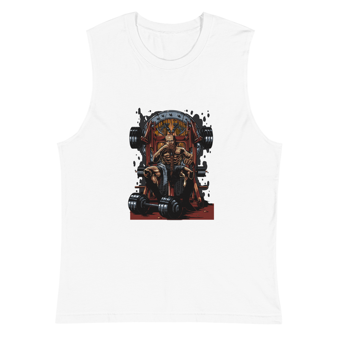 Viking Throne Muscle Tank - White