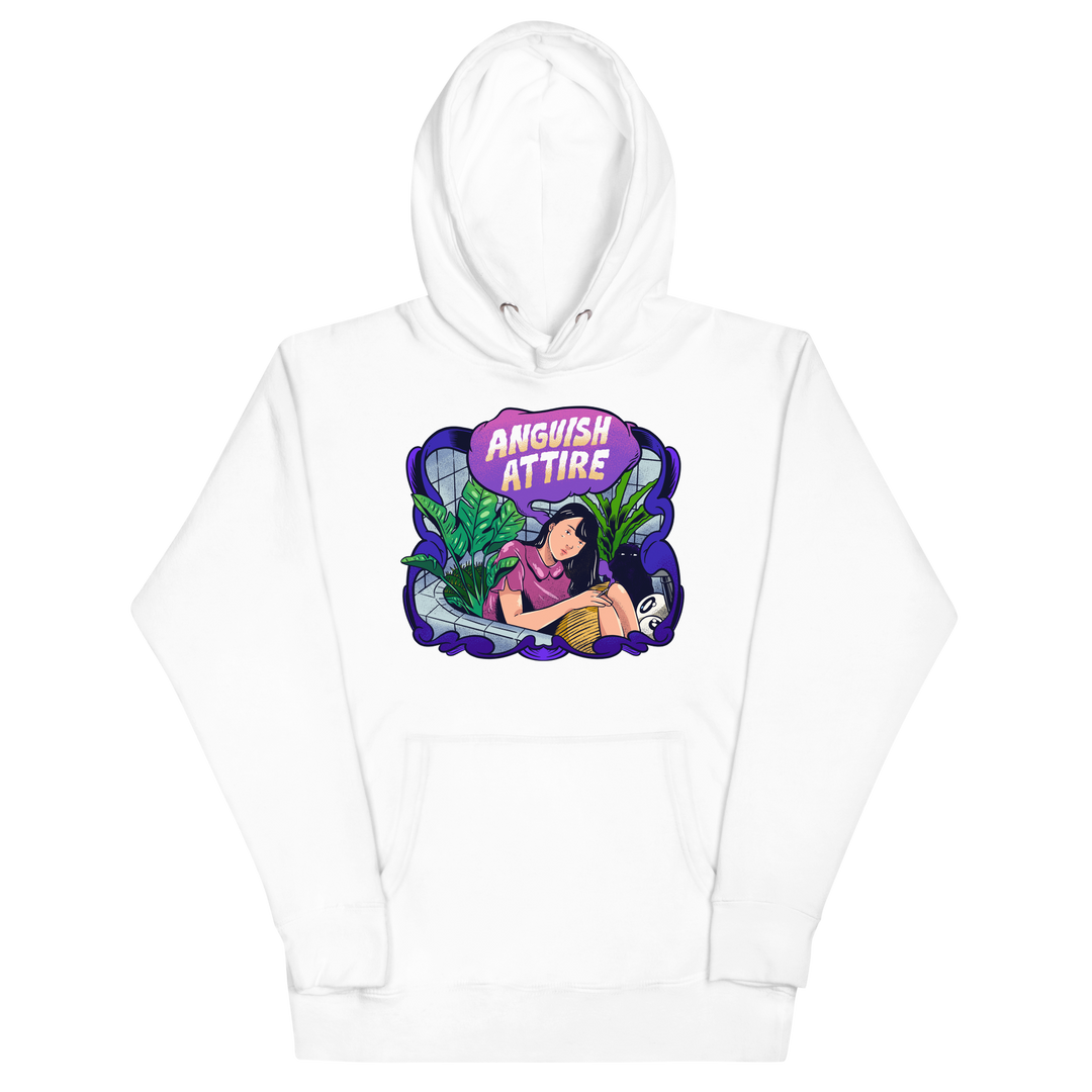 Distressed Hoodie - White
